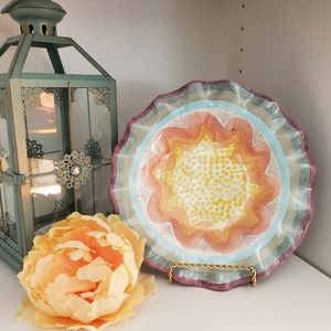 Mackenzie Childs Vintage Ruffled Edge Plate